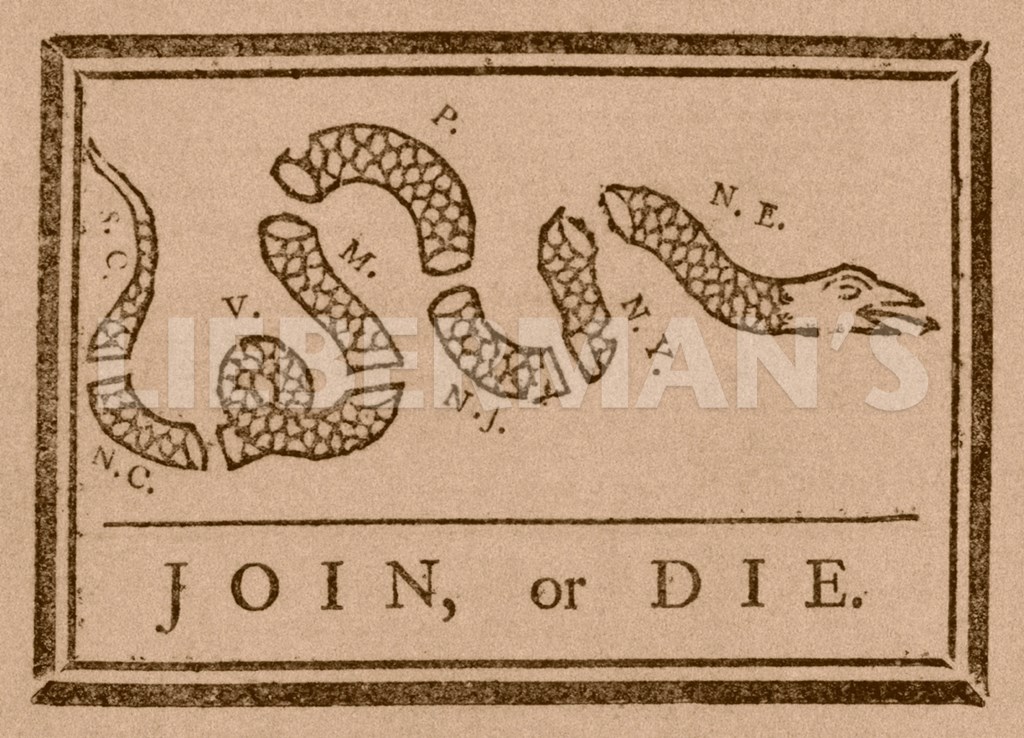 join or die the political cartoon published in philadelphia in 1754 join or die the political cartoon published in philadelphia in 1754